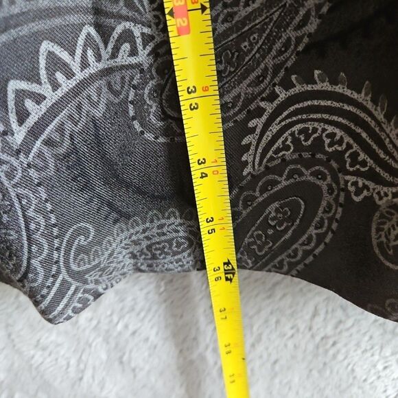 Bice Women's Sz 14 Gray Paisley Maxi Skirt Rayon lined 36in Long - Picture 4 of 12